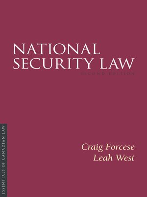 cover image of National Security Law, 2/e